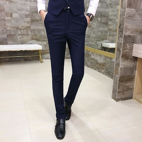 2021 new classic solid color boutique slim casual office pants straight long men's trousers formal suit pant gw92, Black
2021 new classic solid color boutique slim casual office pants straight long men's trousers formal suit pant gw92, Black