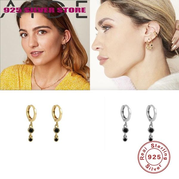 hoop & huggie aide 925 sterling silver earrings for women trend all-match black diamond hoops jewelry earring pendientes, Golden;silver
hoop & huggie aide 925 sterling silver earrings for women trend all-match black diamond hoops jewelry earring pendientes, Golden;silver