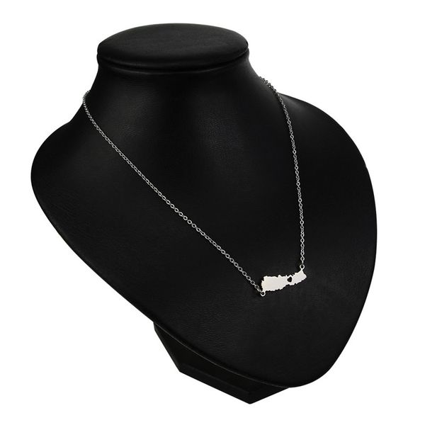 europe and the united states stainless steel nepal map pendant necklace with mother's day gift, Silver
europe and the united states stainless steel nepal map pendant necklace with mother's day gift, Silver