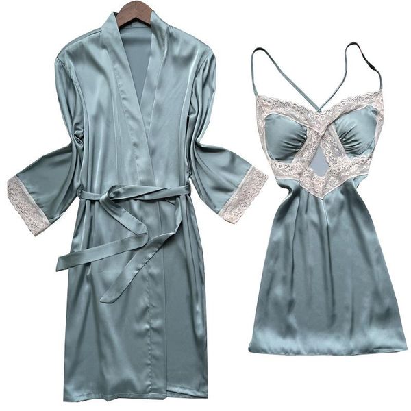 women's sleepwear summer sets 2pc lace robe bath gown strap kimono nightdress lady home wear nightgown suit sleepshirts, Black;red
women's sleepwear summer sets 2pc lace robe bath gown strap kimono nightdress lady home wear nightgown suit sleepshirts, Black;red