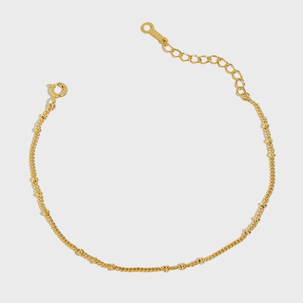 link, chain round bead side textured fine bracelet women thanksgiving day gift 925 gold and silver with 3.5mm extension, Black
link, chain round bead side textured fine bracelet women thanksgiving day gift 925 gold and silver with 3.5mm extension, Black