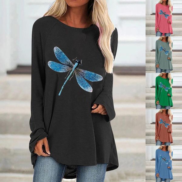 graphic t shirts woman tshirts women dragonfly print o-neck loose long sleeve t-shirt women 2021 mujer camisetas, White
graphic t shirts woman tshirts women dragonfly print o-neck loose long sleeve t-shirt women 2021 mujer camisetas, White