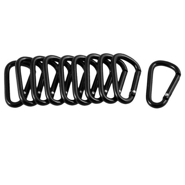 cords, slings and webbing 10pcs black aluminum alloy d carabiner outdoor spring snap clip hooks keychain for climbing camping hiking
cords, slings and webbing 10pcs black aluminum alloy d carabiner outdoor spring snap clip hooks keychain for climbing camping hiking