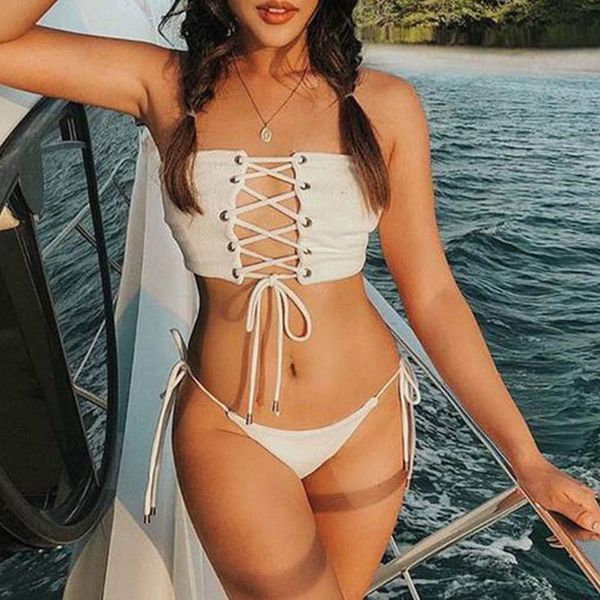 women badmode new bikini beachwear high tail buy summer mode tube strappy split badpak, White;black
women badmode new bikini beachwear high tail buy summer mode tube strappy split badpak, White;black
