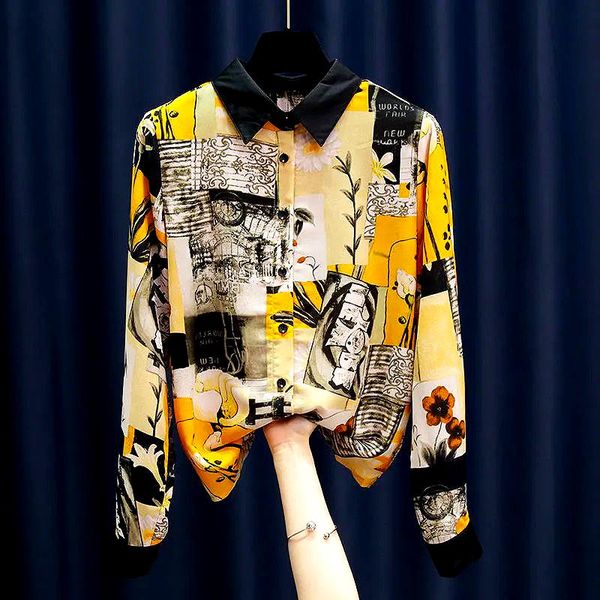 women's blouses & shirts fashion office ladies autumn shirt retro floral printed chiffon blouse women long sleeve ls068, White
women's blouses & shirts fashion office ladies autumn shirt retro floral printed chiffon blouse women long sleeve ls068, White