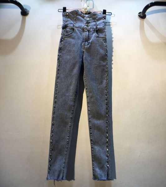 women's jeans high waist woman spring industrial side beads diamond set slim fit blue denim jean mujer
women's jeans high waist woman spring industrial side beads diamond set slim fit blue denim jean mujer