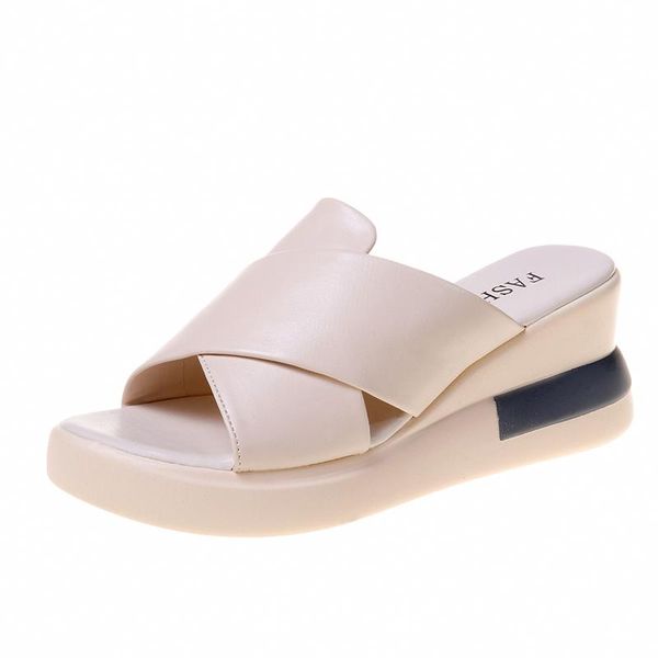 slippers wedge women 2021 high heel summer shoes woman fashion open toe indoor slides casual women's beige slipper for home, Black
slippers wedge women 2021 high heel summer shoes woman fashion open toe indoor slides casual women's beige slipper for home, Black