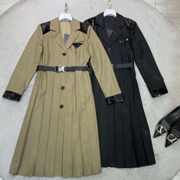 2021ss designer suit dress for women embroidered sequins brand logo shirt jacket dresses thin fabric belt wholesale, Tan;black
2021ss designer suit dress for women embroidered sequins brand logo shirt jacket dresses thin fabric belt wholesale, Tan;black