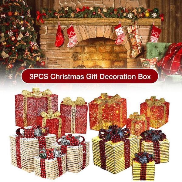 gift wrap 3pcs in 1 order iron art with cloth led christmas box decorative beautiful storage case
gift wrap 3pcs in 1 order iron art with cloth led christmas box decorative beautiful storage case