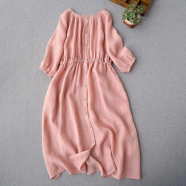 casual dresses spring summer women loose vintage mori girl japan style elastic waist comfortable water washed linen shirt, Black;gray
casual dresses spring summer women loose vintage mori girl japan style elastic waist comfortable water washed linen shirt, Black;gray