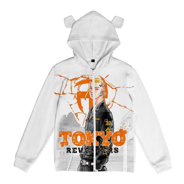 women's hoodies & sweatshirts anime tokyo revengers 3d long sleeve zipper with pig ears women/men casual clothes 2021, Black 
women's hoodies & sweatshirts anime tokyo revengers 3d long sleeve zipper with pig ears women/men casual clothes 2021, Black