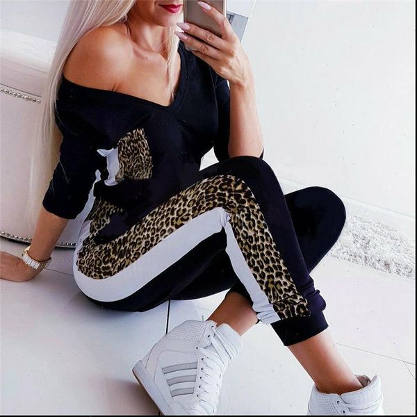 womens tracksuits women sets black 2 pcs sweatsuit autumn leopard v neck pullover suits outfit two, Gray
womens tracksuits women sets black 2 pcs sweatsuit autumn leopard v neck pullover suits outfit two, Gray