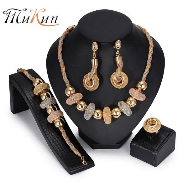 earrings & necklace mukun 2021 bridal dubai gold colorful jewelry set big nigerian wedding woman african beads wholesale, Silver
earrings & necklace mukun 2021 bridal dubai gold colorful jewelry set big nigerian wedding woman african beads wholesale, Silver
