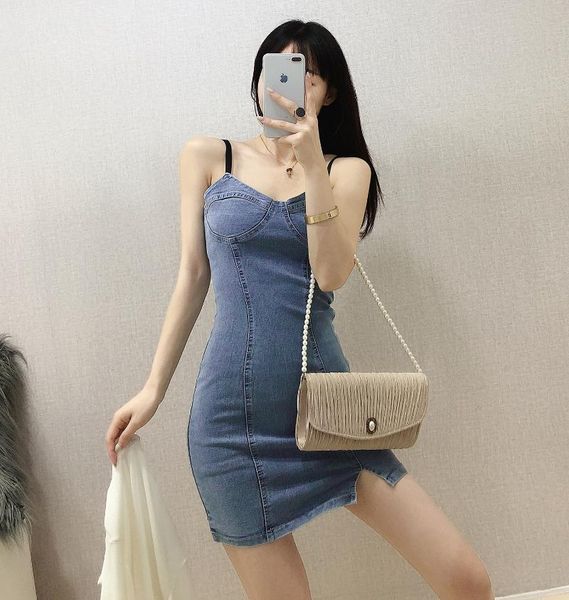 casual dresses dress korean strap female summer denim blue mini sleeveless sheath, Black;gray
casual dresses dress korean strap female summer denim blue mini sleeveless sheath, Black;gray
