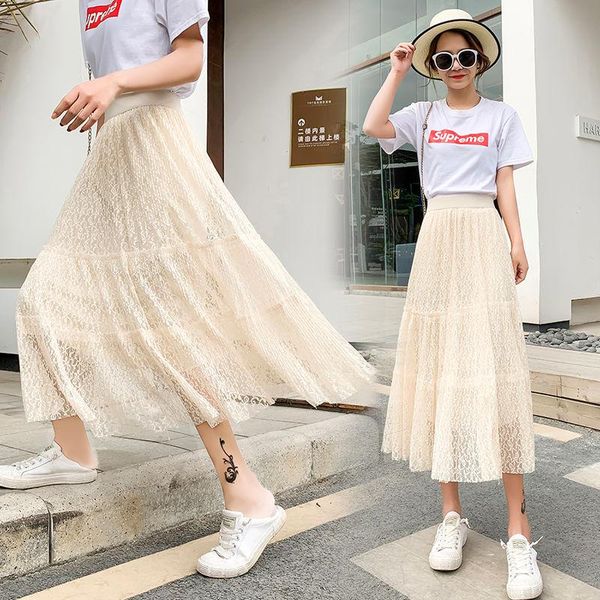 skirts mesh lace skirt women's mid length 2021 spring and summer high waist thin foreign style cake a-line fairy, Black
skirts mesh lace skirt women's mid length 2021 spring and summer high waist thin foreign style cake a-line fairy, Black