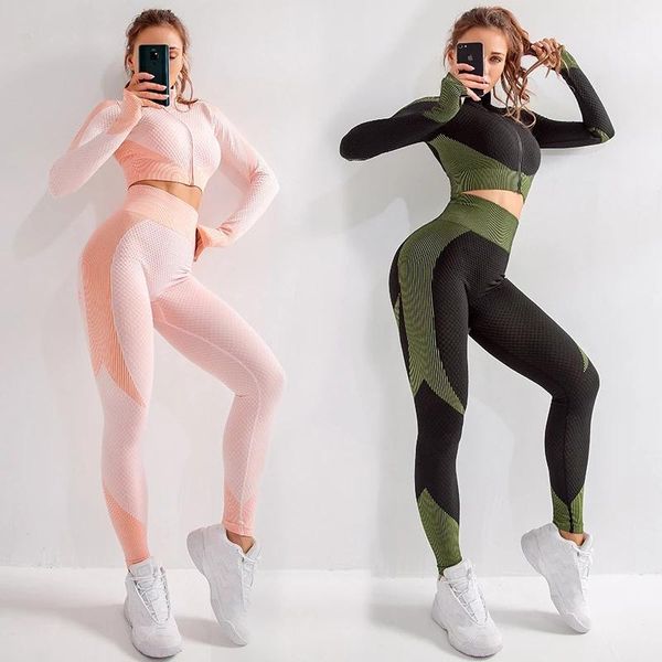seamless women yoga sets female sport gym suits wear running clothes women fitness sport gym set long sleeve yoga clothing, White;red
seamless women yoga sets female sport gym suits wear running clothes women fitness sport gym set long sleeve yoga clothing, White;red