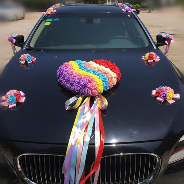 rainbow wedding car decoration sets artificial flowers wedding docoration foam roses decorative wreath diy wholesale
rainbow wedding car decoration sets artificial flowers wedding docoration foam roses decorative wreath diy wholesale