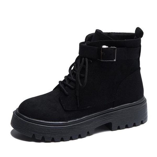 boots fashion women's 2021 autumn and winter casual all-match trend ankle, Black