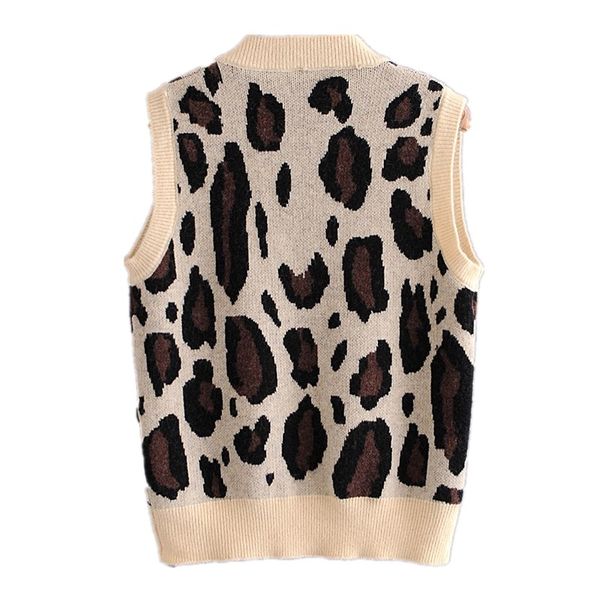 2021 autumn 90s vintage leopard knitting sweater vest women korean clothing v neck sleeveless jumpers y2k knitwear beige blue, White;black
2021 autumn 90s vintage leopard knitting sweater vest women korean clothing v neck sleeveless jumpers y2k knitwear beige blue, White;black