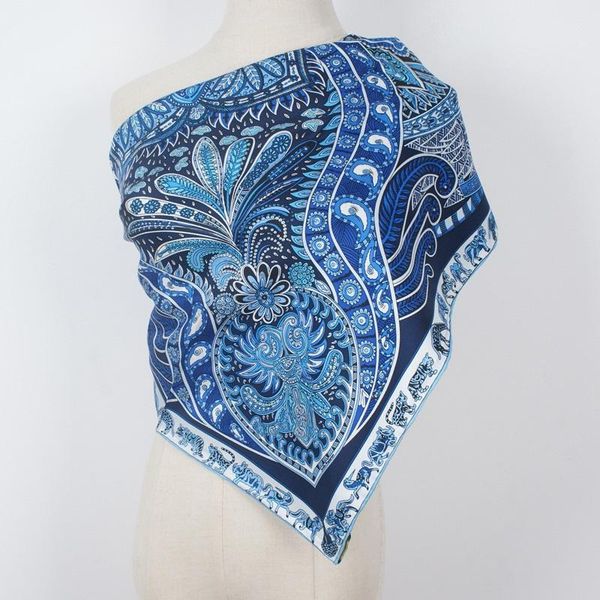 scarves print 100% real silk scarf wraps foulard shawl women's large square head hijab for hair wrapping 88*88cm, Blue;gray
scarves print 100% real silk scarf wraps foulard shawl women's large square head hijab for hair wrapping 88*88cm, Blue;gray