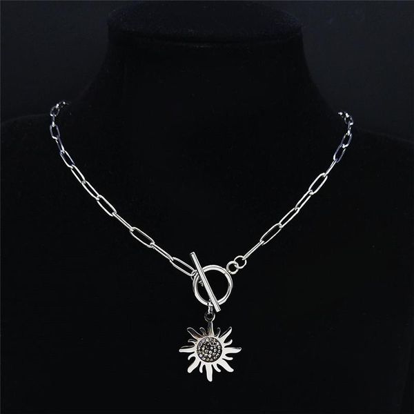pendant necklaces 2021 hip hop crystal stainless steel sun necklace silver color chain jewery colgante mujer moda nxs03
pendant necklaces 2021 hip hop crystal stainless steel sun necklace silver color chain jewery colgante mujer moda nxs03