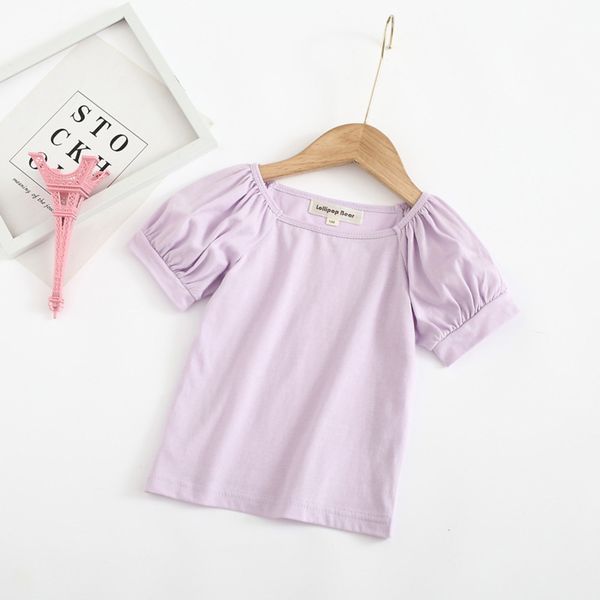 girls' 2021 korean base shirt summer children's cotton girl's bubble flying sleeve t-shirt, Blue
girls' 2021 korean base shirt summer children's cotton girl's bubble flying sleeve t-shirt, Blue