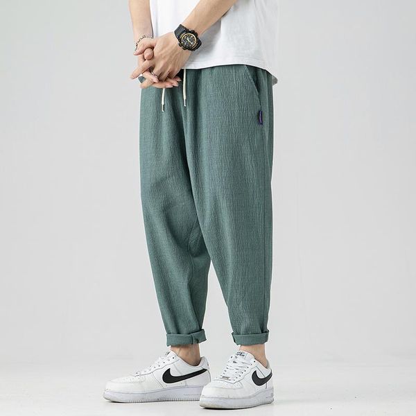 men's pants casual summer thin ice fast drying trend loose bark pattern versatile 9-point bunched for men, Black
men's pants casual summer thin ice fast drying trend loose bark pattern versatile 9-point bunched for men, Black