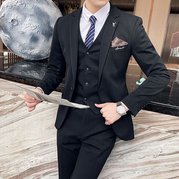 men's suits & blazers (jackets + pants) men's brand clothing spring slim cotton social blazers/striped male fashion the three-piec, White;black
men's suits & blazers (jackets + pants) men's brand clothing spring slim cotton social blazers/striped male fashion the three-piec, White;black