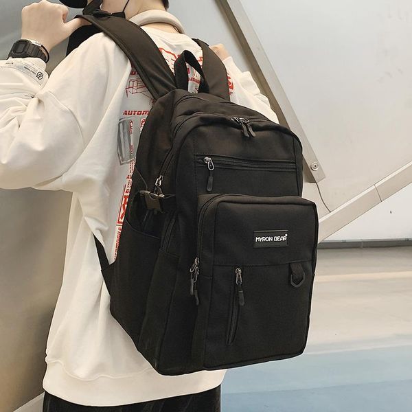 backpack leisure pure color nylon women's spring large capacity travel men's bag fashion cool student schoolbag
backpack leisure pure color nylon women's spring large capacity travel men's bag fashion cool student schoolbag
