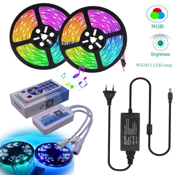 strips 5m 10m sp601e bluetooth rf music control dream color 12v ws2811 30led/m rgb full led strip with power
strips 5m 10m sp601e bluetooth rf music control dream color 12v ws2811 30led/m rgb full led strip with power