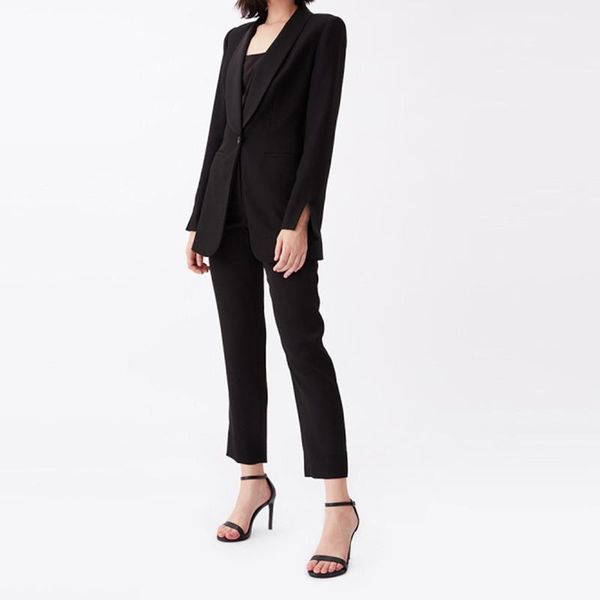 women's two piece pants arrival suits fashion business single button blazer jacket & pant office wear women female sets, White
women's two piece pants arrival suits fashion business single button blazer jacket & pant office wear women female sets, White