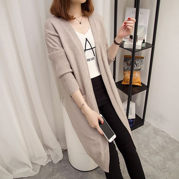 casual dresses female cardigan knitted for fall, korean long sleeve jacket with pocket, solid cardigan, h255 tide, spring, 1kb4, Black;gray
casual dresses female cardigan knitted for fall, korean long sleeve jacket with pocket, solid cardigan, h255 tide, spring, 1kb4, Black;gray
