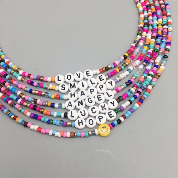 chokers bohemian fashion color rice bead necklace personality trend letter love beaded women's party jewelry accessories gift, Golden;silver
chokers bohemian fashion color rice bead necklace personality trend letter love beaded women's party jewelry accessories gift, Golden;silver