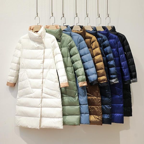 women's down & parkas women coat autumn winter lightweight both sides wear white duck female solid long outerwear s-5xl, Black
women's down & parkas women coat autumn winter lightweight both sides wear white duck female solid long outerwear s-5xl, Black
