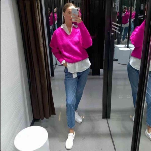 women's sweaters xikom feminino decote em v elasticidade macia casual roxo tricô suéter sweetwear chique manga longa pullovers s v9l1, White;black
women's sweaters xikom feminino decote em v elasticidade macia casual roxo tricô suéter sweetwear chique manga longa pullovers s v9l1, White;black