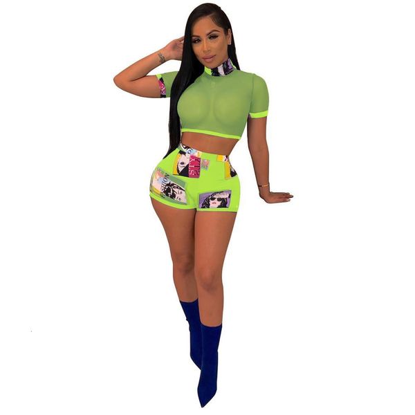 women girl mesh short sleeve transparent t-shirt blouse tee + shorts mini short trousers two piece set women slim tracksuit, Gray
women girl mesh short sleeve transparent t-shirt blouse tee + shorts mini short trousers two piece set women slim tracksuit, Gray