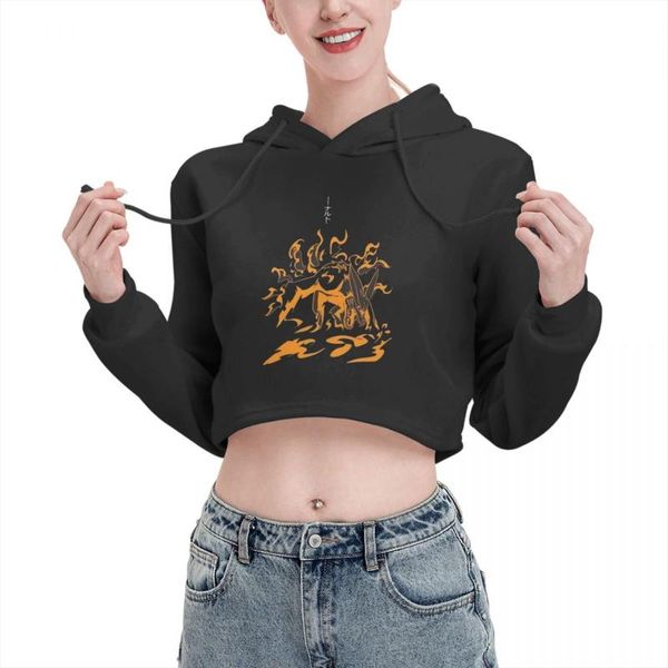 women's hoodies & sweatshirts anime cartoon funny print sweater 00s women crop kyuubi kurama open navel cat ear streetwear, Black
women's hoodies & sweatshirts anime cartoon funny print sweater 00s women crop kyuubi kurama open navel cat ear streetwear, Black