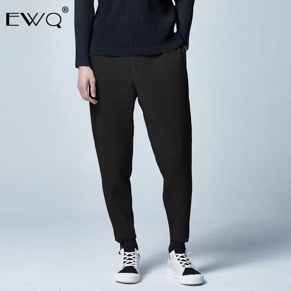 men's pants ewq / clothing pleated 2021 spring summer harem sweatpants for male elastic trousers 9y463, Black
men's pants ewq / clothing pleated 2021 spring summer harem sweatpants for male elastic trousers 9y463, Black