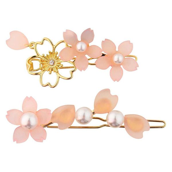 Hair Clips & Barrettes Sweet Pearl Japan Cherry Blossoms Clip Pink Acrylic Metal Headwear Hairpin For Women Girls Accessories, Golden;silver
Hair Clips & Barrettes Sweet Pearl Japan Cherry Blossoms Clip Pink Acrylic Metal Headwear Hairpin For Women Girls Accessories, Golden;silver