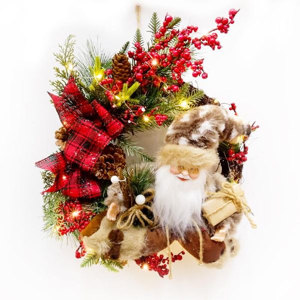 christmas decorations 30cm led wreath with santa claus artificial pine cones berries and flowers holiday front door hanging year decor
christmas decorations 30cm led wreath with santa claus artificial pine cones berries and flowers holiday front door hanging year decor