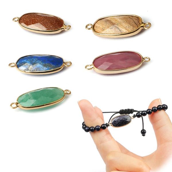 charms charm long oval natural stone pendant fashion earring with holes alloy part for diy jewelry making bracelet neckalce accessories, Bronze;silver
charms charm long oval natural stone pendant fashion earring with holes alloy part for diy jewelry making bracelet neckalce accessories, Bronze;silver