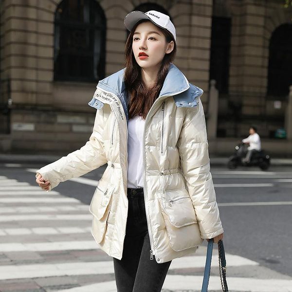 women's down & parkas bright face jacket 2021 winter large loose waist white duck fashion wash coat, Black
women's down & parkas bright face jacket 2021 winter large loose waist white duck fashion wash coat, Black