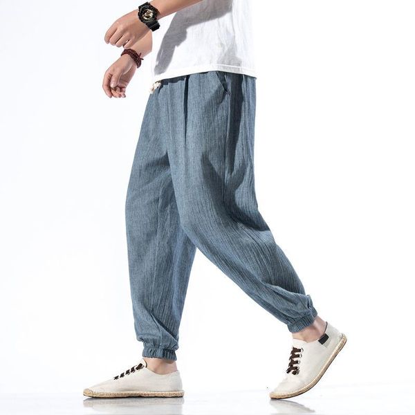 men's pants mrgb chinese style summer casual cotton men ice silk harem solid color elastic waist jogger, Black
men's pants mrgb chinese style summer casual cotton men ice silk harem solid color elastic waist jogger, Black