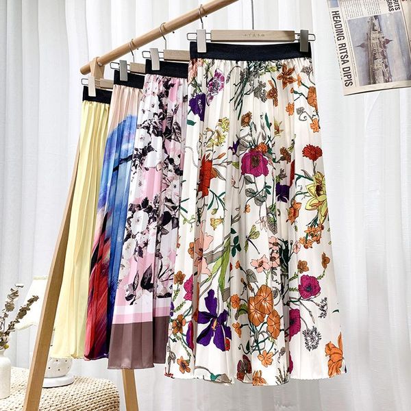 skirts spring summer high waisted slim mid length skirt floral printing pattern and pleated for women womens befree, Black
skirts spring summer high waisted slim mid length skirt floral printing pattern and pleated for women womens befree, Black