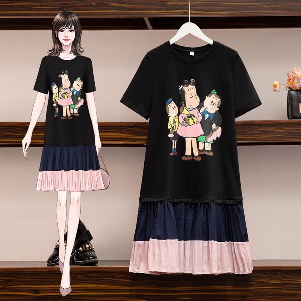 2021 sunmer kint big plus size of cartoons t shirt casual fashion sport clothing loose women's black pink great dress ied2, White
2021 sunmer kint big plus size of cartoons t shirt casual fashion sport clothing loose women's black pink great dress ied2, White