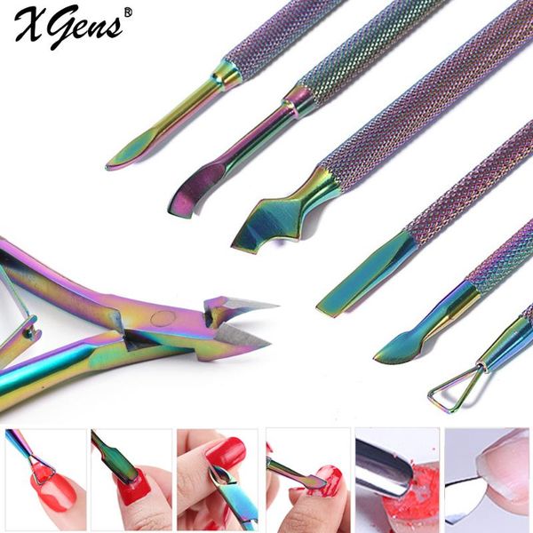 cuticle pushers xgens nail nipper stainless steel rainbow tweezer clipper dead skin remover scissor plier pusher tool for art
cuticle pushers xgens nail nipper stainless steel rainbow tweezer clipper dead skin remover scissor plier pusher tool for art