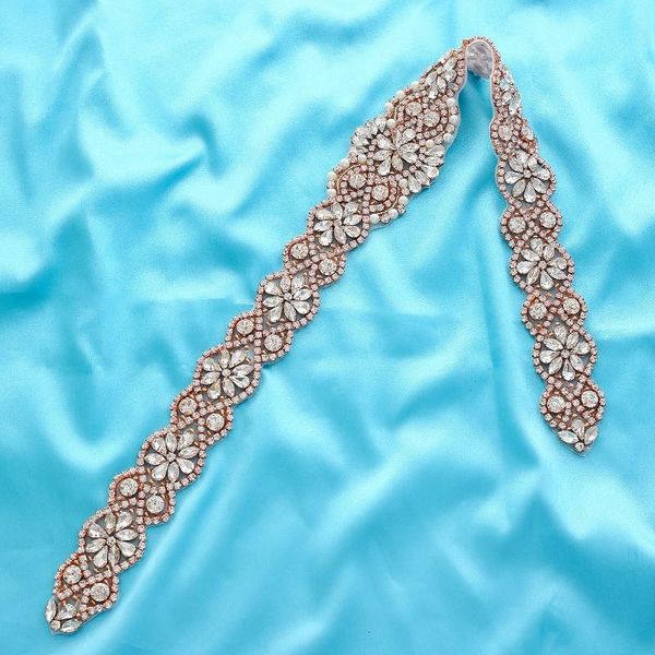 wedding sashes sesthfar rose gold belt crystal rhinestone applique embellished belts for dresses, White
wedding sashes sesthfar rose gold belt crystal rhinestone applique embellished belts for dresses, White