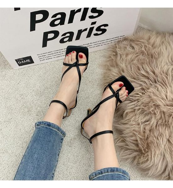 sandals summer woman gladiator high heels shoes street look females square head open toe clip-on strappy women, Black
sandals summer woman gladiator high heels shoes street look females square head open toe clip-on strappy women, Black