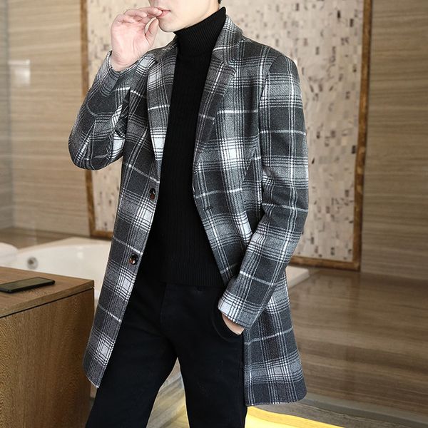 chess mode of woolen men trench coat long casual jackets fine fit coats 2021 autumn steetwear jacket erkekler ceket xwff, Black
chess mode of woolen men trench coat long casual jackets fine fit coats 2021 autumn steetwear jacket erkekler ceket xwff, Black
