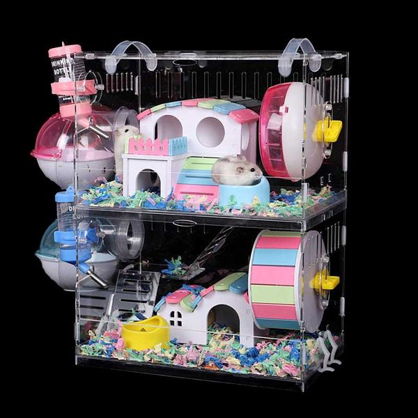 easy to clean tray type hamster cage unlimited height acrylic cage double layer super transparent
easy to clean tray type hamster cage unlimited height acrylic cage double layer super transparent